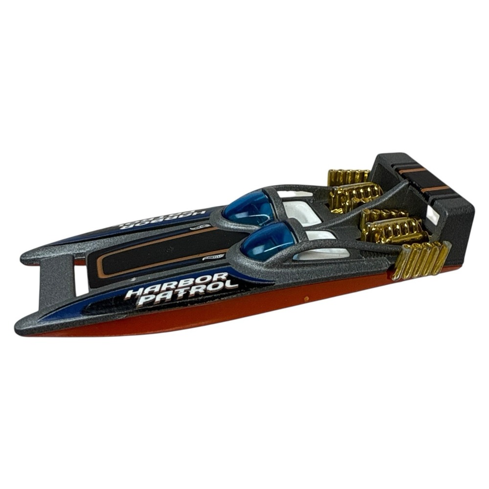 Hot Wheels H2Go Harbor Patrol Boat‎ Gold Orange Die Cast Malaysia